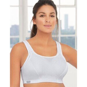 NWOT Glamorise Sport Women's White Custom Control  Sports Bra Size 44F 1030